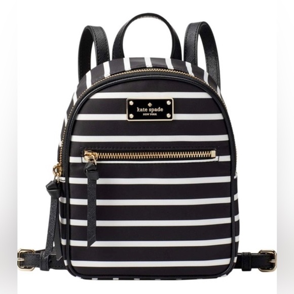 kate spade Handbags - Kate Spade Mini Backpack Purse Wilson Road French Stripe Mini Bradley Crossbody